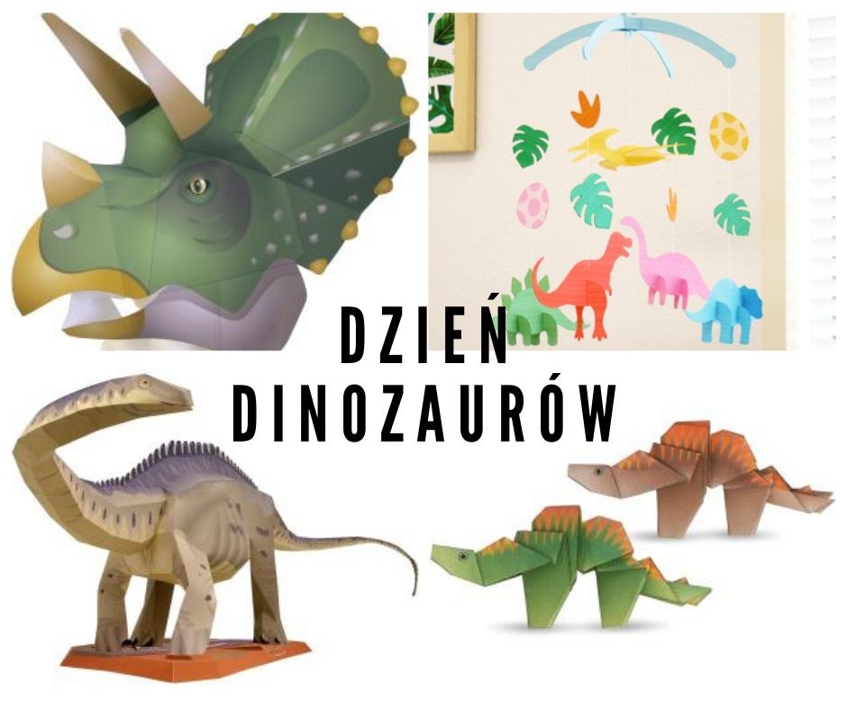 Ilustracja z dinozaurami